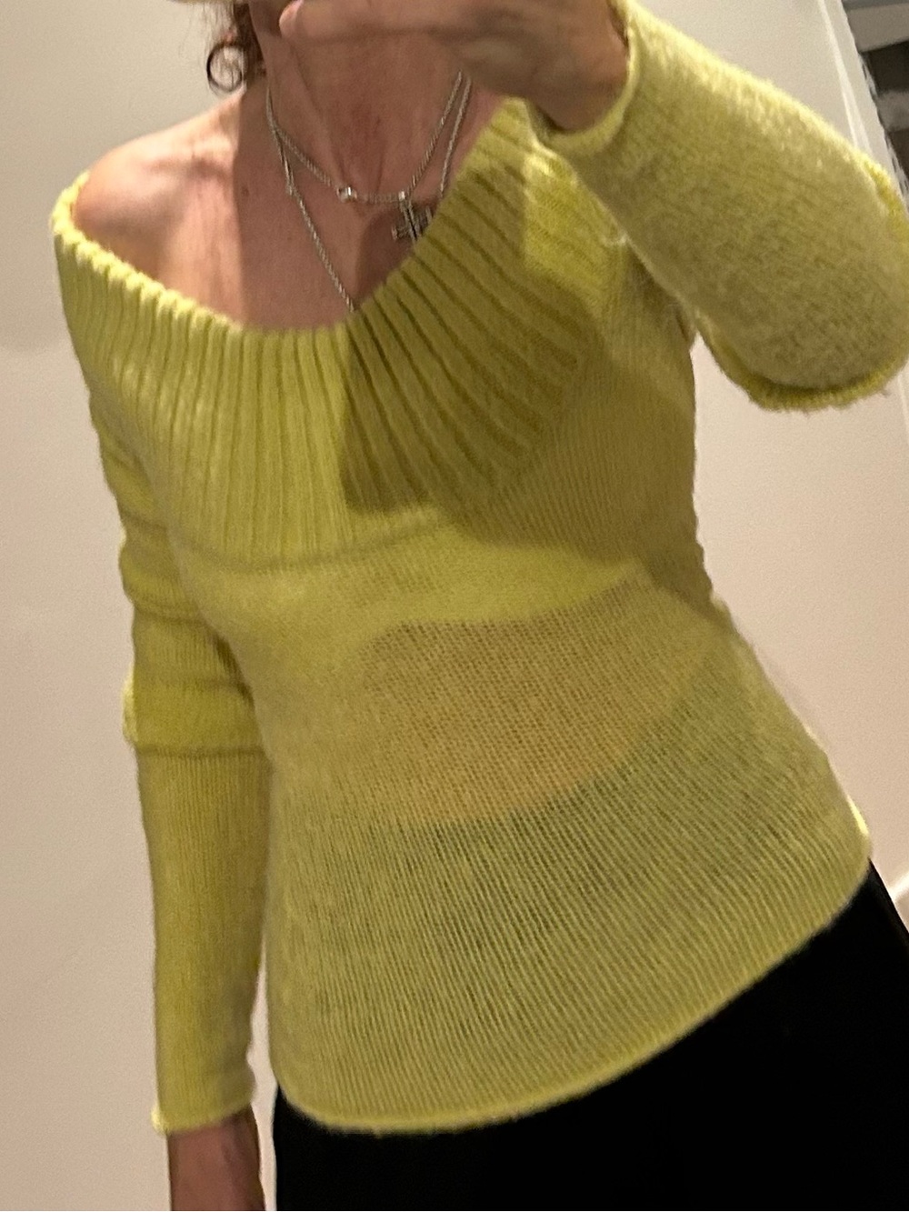 BCBGMAXAZRIA off the shoulder sweater